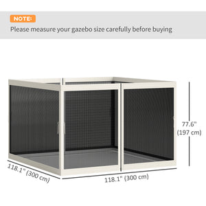 Gazebo Mosquito Netting, Replacement Mosquito Netting with Zippers for 10' x 10' Pop-Up Canopy Tent, 2 Panel Mesh Netting Screen Walls (Mosquito Net Only)