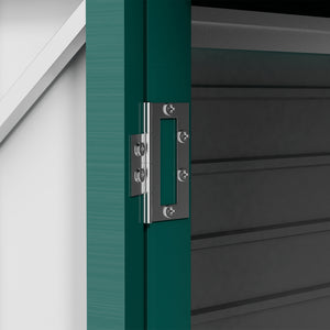 8 x 4FT Outdoor Storage Shed, Easy to Assemble Galvanized Metal Garden Shed, Waterproof Tool Shed with Lockable Door and 2 Vents for Backyard, Lawn, Patio, Green