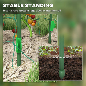 Outsunny Cucumber Trellis, 6' Tall Arch Trellis for Climbing Plants Outdoor, A-Frame, with Plastic Coated Steel Frame and Climbing Net, Support Vegetables, Peas, Fruit & Vines, Green