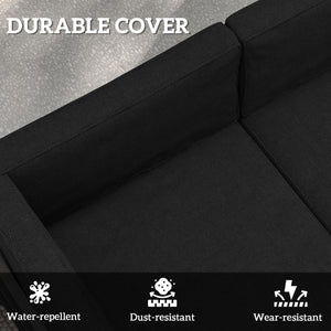 Replacement Cushions for Rattan Furniture, 14 Piece Outdoor Seat Cushion Pad for Patio Conversation Set, 7 Seat Cushions and 7 Back Cushions, Black