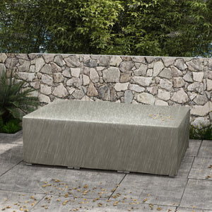 Garden Furniture Cover, Oxford Fabric Outdoor Rectangular Rattan Furniture Cover with PE Coating, Waterproof, Windproof, Anti-UV, 222 x 155 x 67cm, Grey