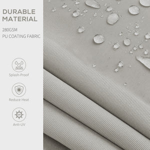  8' x 6.5' Retractable Awning, Patio Awning Sunshade Shelter with Manual Crank Handle, 280gsm UV Resistant Fabric and Aluminum Frame, for Balcony, Yard, Light Grey