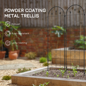 4 Pack Garden Trellis, 20" x 71" Plant Support Metal Trellis for Climbing Plants Flowers, Arrow Design