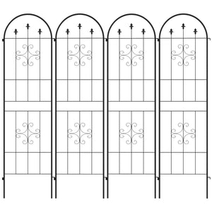 4 Pack Garden Trellis, 20" x 71" Plant Support Metal Trellis for Climbing Plants Flowers, Arrow Design