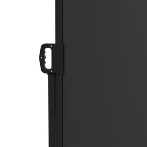 13' x 5' Retractable Side Awning, Garden Privacy Screen Divider, Full Cassette Windbreaker for Hot Tub, Balcony, Terrace, Pool, Black