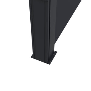 13' x 5' Retractable Side Awning, Garden Privacy Screen Divider, Full Cassette Windbreaker for Hot Tub, Balcony, Terrace, Pool, Black