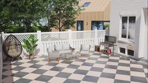 Gazebo rigide de 3 m x 3,6 m avec double toit et moustiquaire, marron foncé