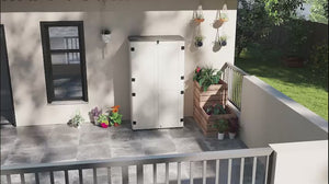 368 Gallon Waterproof Deck Box with Openable Top & Lockable Doors
