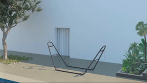10.3' Adjustable Steel Hammock Stand, 550 lb Capacity, Weather-Resistant, Black