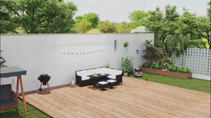 Pergola extérieure murale ou autoportante de 3 m x 4,2 m avec toit en polycarbonate, gris foncé