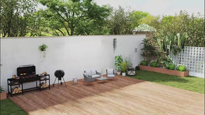 Pergola extérieure murale ou autoportante de 3 m x 3 m avec toit en polycarbonate, gris foncé
