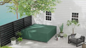 600D Oxford Square Waterproof Patio Furniture Set Cover, 230x230x70 cm, Grey