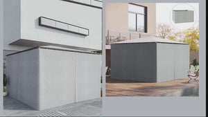 Ensemble de parois latérales universelles pour gazebo 3 m x 4 m (4 panneaux) avec crochets, gris clair