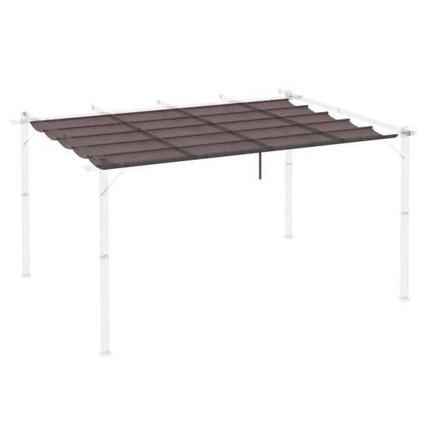Retractable Replacement Pergola Canopy for 10' x 13' Pergola, Pergola Cover Replacement, Coffee