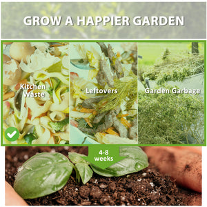 Garden Compost Bin 80 Gallon Outdoor Large Capacity Composter Fast Create Fertile Soil Aerating Box, Easy Assembly, Green