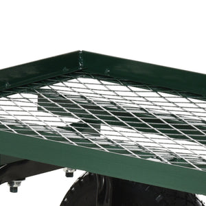 Heavy Duty Garden Wagon Cart, Utility Wagon Cart with Metal Frame, 10" Wheels and 180° Rotating Handle, 330 lbs Capacity, for Garden, Beach, Lawn, Black