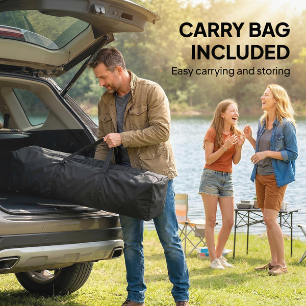 9.6 x 9.6 ft Pop Up Canopy Tent with Sidewalls, One Button Push Setup, UPF50+ Outdoor Portable Instant Canopy Shelter with Carry Bag, Sandbags, Adjustable Height for Parties Events, Dark Gray