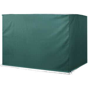 3-Seater Patio Swing Cover, Outdoor Garden Furniture Protection Hammock Glider Cover, Waterproof Dustproof Windproof, 85" x 61" x 59", Dark Green