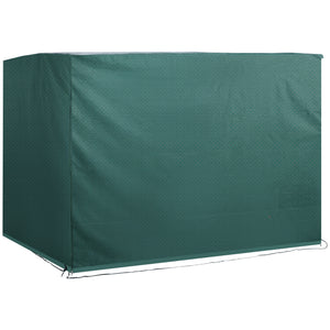 3-Seater Patio Swing Cover, Outdoor Garden Furniture Protection Hammock Glider Cover, Waterproof Dustproof Windproof, 85" x 61" x 59", Dark Green