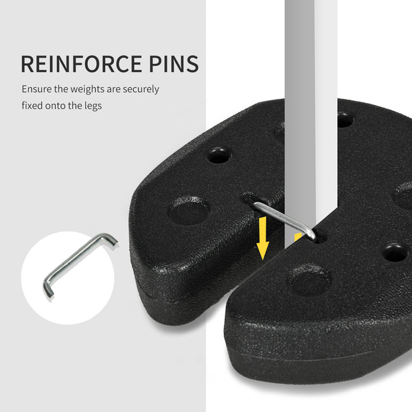 Gazebo Weights Set of 4, Total 12KG Weights for Gazebo Legs with Reinforce Pins and Carry Belt, for Gazebos Shelters Marquees Tents