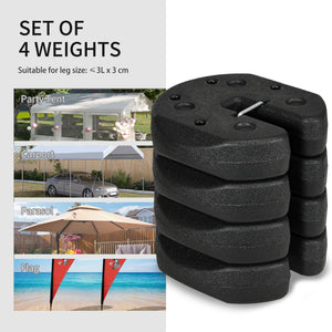 Gazebo Weights Set of 4, Total 12KG Weights for Gazebo Legs with Reinforce Pins and Carry Belt, for Gazebos Shelters Marquees Tents