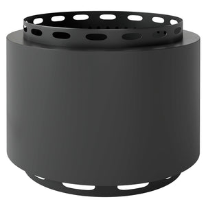 Smokeless Fire Pit, 48.5cm Portable Wood Burning Firepit with Poker for Garden Camping Bonfire Party, Metal, Dark Grey