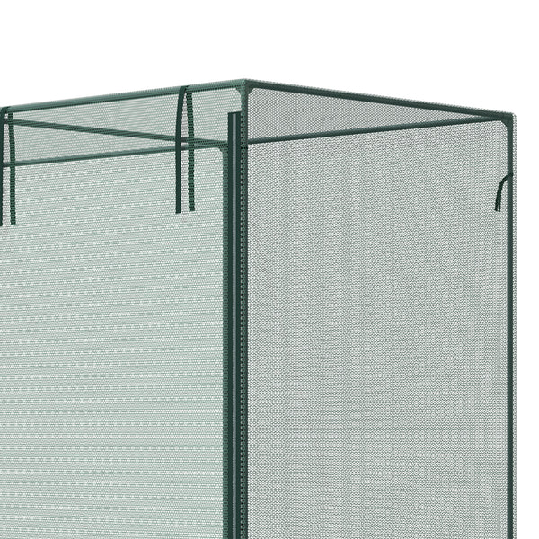 6' x 3' x 5' Crop Cage, Plant Protection Tent with Zippered Doors for Vegetable Garden, Backyard, Green