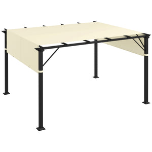 2 PCS Pergola Canopy Replacement, 4.9 x 1.2m UV Protection Pergola Cover, Easy to Install, for 3 x 3(m) Pergola, Cream White