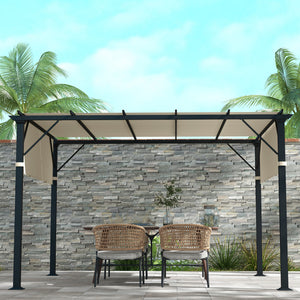2 Pcs 16 x 4ft Pergola Canopy Replacement, UV Protection Pergola Shade Cover, Easy to Install, for 10 x 10ft Pergola, Cream White