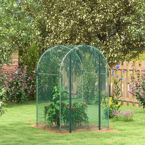Fruit Cage Bird Netting, Heavy Duty Fruit and Vegetable Protection Tent with Zipped Door, Anti Bird, Insects, Small Animals, 1.2 x 1.2 x 1.9m, Green