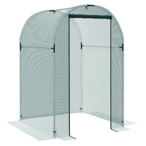Fruit Cage Bird Netting, Heavy Duty Fruit and Vegetable Protection Tent with Zipped Door, Anti Bird, Insects, Small Animals, 1.2 x 1.2 x 1.9m, Green