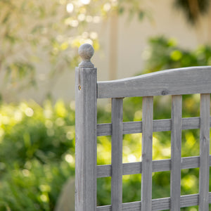 Garden Planters with Trellis for Climbing Vines, Wooden Raised Beds for Garden, Free Standing Flower Pot, Indoor Outdoor Display Rack, 64 x 28 x 120 cm, Grey