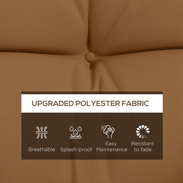 4-Piece Patio Chair Cushions Pillows with Back and Pillows, Seat Replacement Patio Cushions Set with Ties for Indoor Outdoor Garden Furniture, WITHOUT SWING, Tan