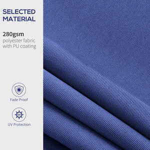 11' x 10' Retractable Awning Fabric Replacement Outdoor Sunshade Canopy Awning Cover, UV Protection, Navy Blue