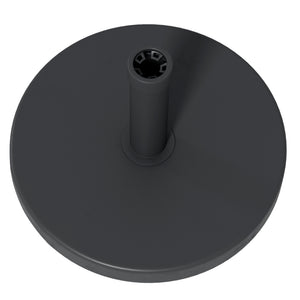 15kg Concrete Parasol Base, Heavy Duty Patio Umbrella Stand with Grip Handle, 46.5cm Round Garden Parasol Holder for 24 to 38mm Poles, Black
