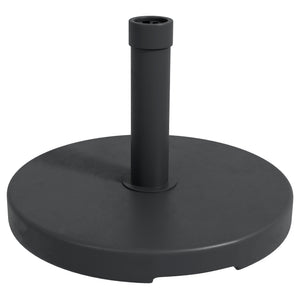 15kg Concrete Parasol Base, Heavy Duty Patio Umbrella Stand with Grip Handle, 46.5cm Round Garden Parasol Holder for 24 to 38mm Poles, Black