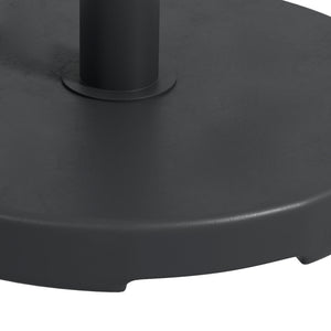 15kg Concrete Parasol Base, Heavy Duty Patio Umbrella Stand with Grip Handle, 46.5cm Round Garden Parasol Holder for 24 to 38mm Poles, Black