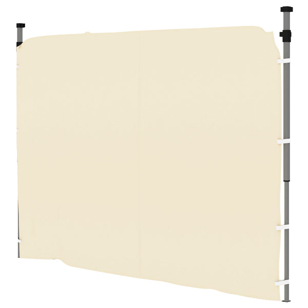 Gazebo Side Panel, Canopy Sidewall Panel with 4 Mesh Bags and 2 Storage Pockets for 3 x 3 m Straight Leg Pop Up Gazebos, 1 Pack Sidewall Only, Beige