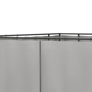 10' x 10' Universal Gazebo Sidewall Set with 4 Panels, Hooks/C-Rings Included for Pergolas & Cabanas, Light Grey