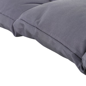 2 Seater Garden Bench Cushions, Thick Outdoor Non-Slip 2 Seater Soft Pad With Backrest for Garden Patio, 52" x 43" x 4", Dark Grey
