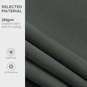 10' x 8' Retractable Awning Fabric Replacement Outdoor Sunshade Canopy Awning Cover, UV Protection, Grey