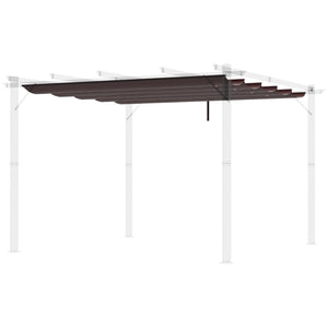 Retractable Replacement Pergola Canopy for 10' x 10' Pergola, Pergola Cover Replacement, Coffee