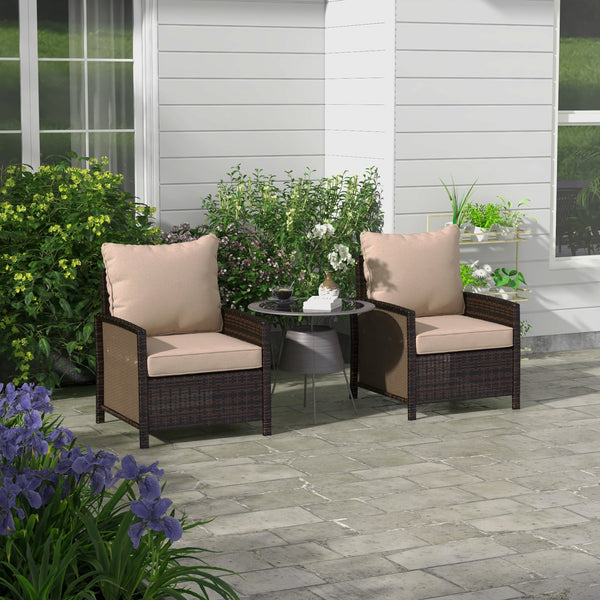 4-Piece Patio Chair Cushions Pillows with Backrest, Seat Replacement Patio Cushions Set for Indoor Outdoor Garden Furniture, Beige