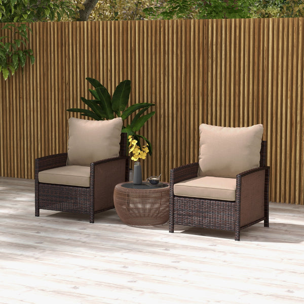 4-Piece Patio Chair Cushions Pillows with Backrest, Seat Replacement Patio Cushions Set for Indoor Outdoor Garden Furniture, Beige