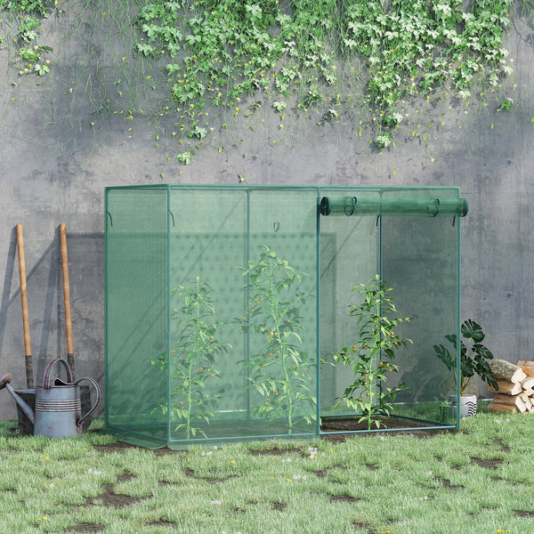 6' x 3' x 5' Crop Cage, Plant Protection Tent with Zippered Doors for Vegetable Garden, Backyard, Green