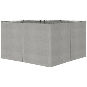 Replacement Gazebo Curtains with Zipper, 4-Panel Universal Gazebo Privacy Sidewall for Most 10' x 13' Gazebo Canopy Pavillion, Hooks/C-Rings Included, Grey