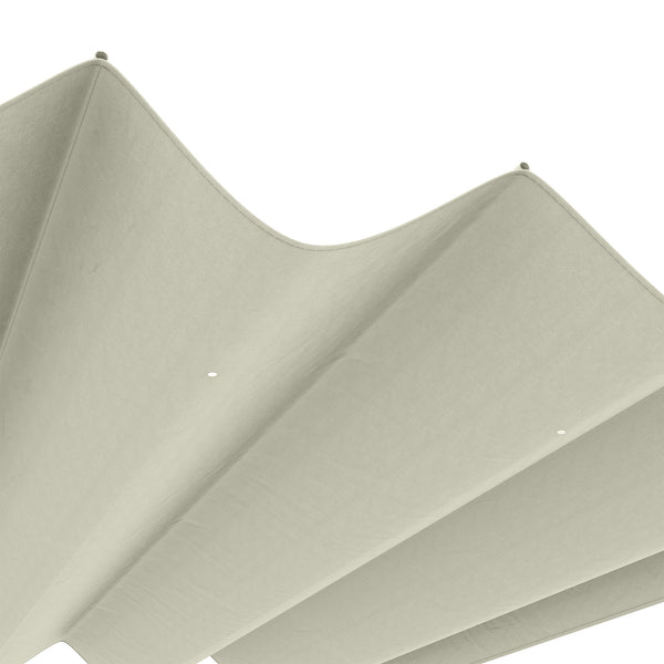 Retractable Pergola Canopy, Sun Shade Cover, UV30+ Protected Replacement Canopy Fabric for 9.8' x 7.1' Pergola, Cream White