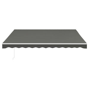 13' x 10' Electric Awning, Retractable Awning Sun Shade Shelter with Remote Controller, Manual Crank Handle and Aluminum Frame, for Deck, Balcony, Yard, Light Grey