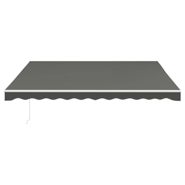 13' x 10' Electric Awning, Retractable Awning Sun Shade Shelter with Remote Controller, Manual Crank Handle and Aluminum Frame, for Deck, Balcony, Yard, Light Grey