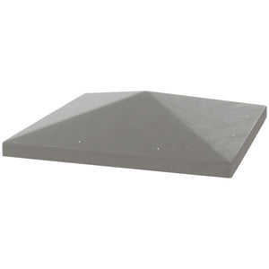 3 x 3(m) Gazebo Canopy Replacement Cover, Garden Gazebo Roof Replacement with Drain Holes, Water Resistant PVC Coating, 370g/㎡, UPF30+, TOP COVER ONLY, Grey